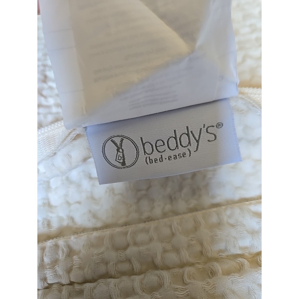 Beddy's Luxe Seersucker Shams Covers Neutral Beige Thick Cotton Luxury Set Of 4 - Picture 5 of 5